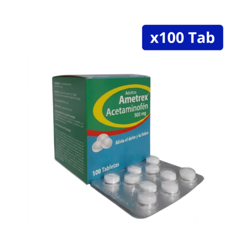 AMETREX ACETAMINOFEN 500MG (ANGLOPHARMA) CJA X 100 TAB