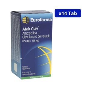 ATAK CLAV (EUROFARMA) 875MG/125MG CJA FCO X 14TAB CLAVULANICO