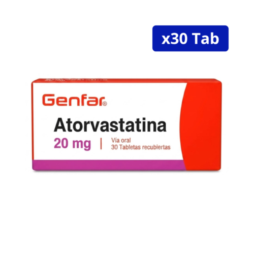 ATORVASTATINA (GENFAR) 20MG CJA X 30TAB