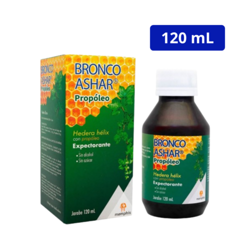 BRONCOASHAR (MEMPHIS) PROPOLEO JARABE FCO X 120ML HEDERA HELIX PROPOLEO