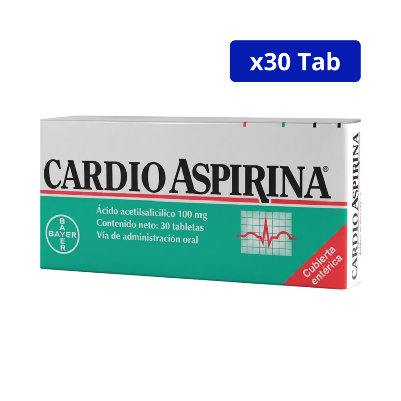 CARDIOASPIRINA (BAYER) ACIDO ACETILSALICILICO 100MG CJA X 30 TAB
