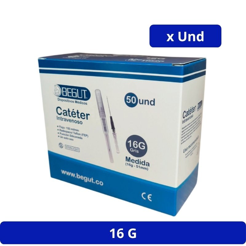 CATETER 16G (BEGUT) INTRAVENOSO X UND