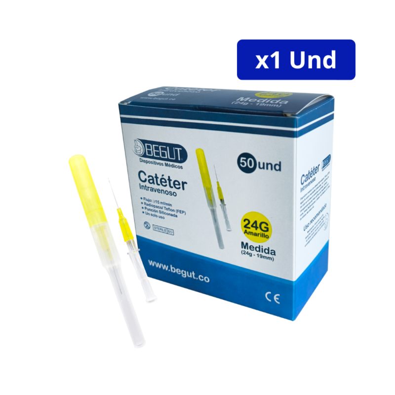 CATETER 24G (BEGUT) INTRAVENOSO X UND