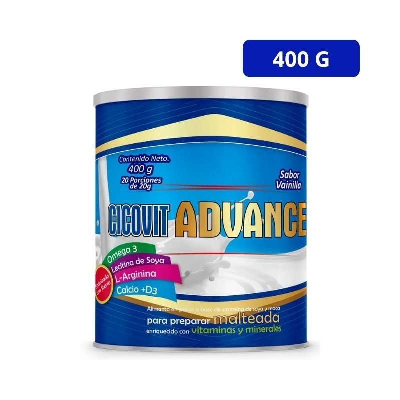 CICOVIT (ALDA) ADVANCE MULTIVITAMINICO SABOR VAINILLA POTE X 400GR OMEGA 3 CALCIO VITAMINA D3