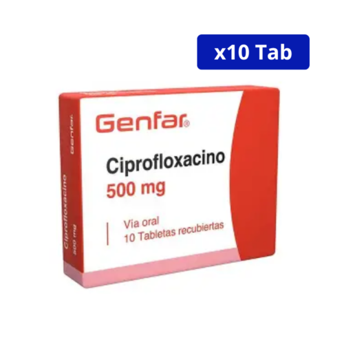 CIPROFLOXACINO (GENFAR) 500MG CJA X 10 TBS