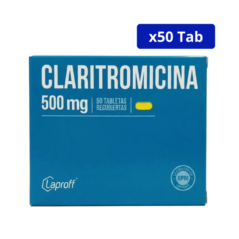 CLARITROMICINA (LAPROFF) 500MG CJA X 50 TBL