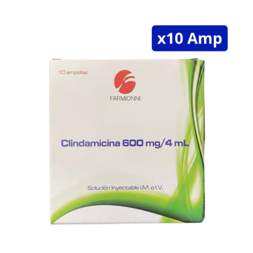 CLINDAMICINA (FARMIONNI) 600MG/4ML CJA X 10AMP