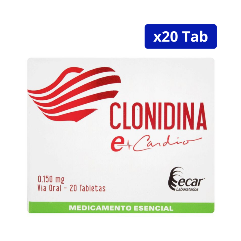 CLONIDINA (ECAR) 0.150 MG CJA X 20 TAB
