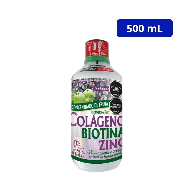 COLAGENO (NATURAL FRESHLY) BIOTINA ZINC JRB FCO X 500 ML