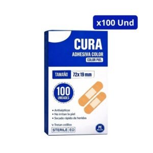 CURAS ADHESIVAS (CHEMI) COLOR PIEL ALARGADAS CJA X 100UND CURITAS