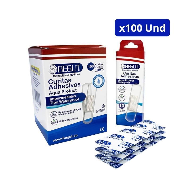 CURAS ADHESIVAS (BEGUT) AQUA PROTECT CJA X 100UND