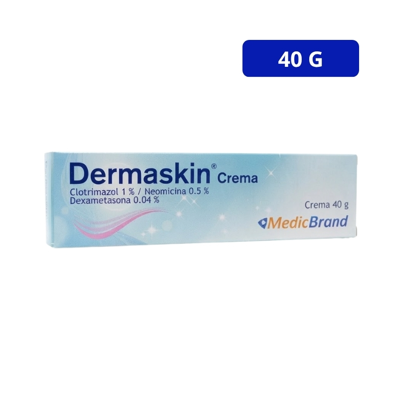 DERMASKIN (MEDICBRAND) CREMA TOPICA TUBO X 40 GRS CLOTRIMAZOL, NEOMICINA, DEXAMETASONA