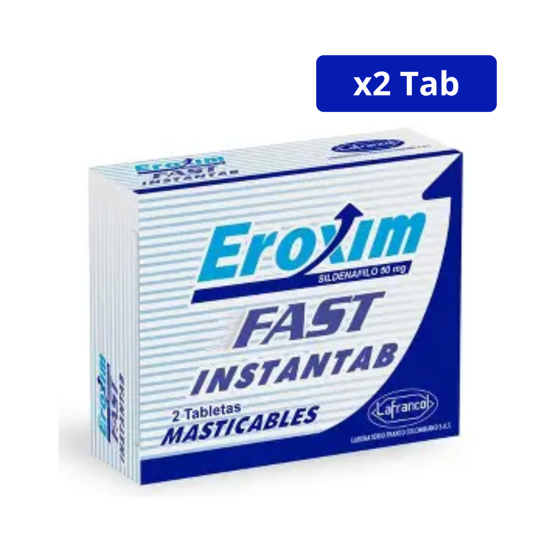EROXIM (LAFRANCOL) FAST 50 MG CJA X 2 TBS MASTICABLES SILDENAFIL