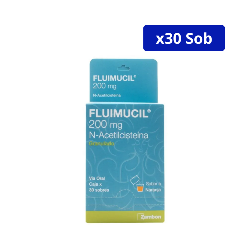 FLUIMUCIL (ZAMBON) 200MG CJA X 30 SOBRES N-ACETILCISTEINA