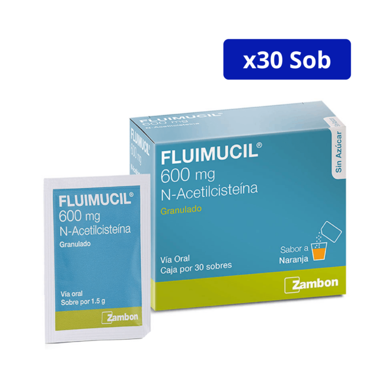 FLUIMUCIL (ZAMBON) 600MG CJA X 30 SOBRES N-ACETILCISTEINA
