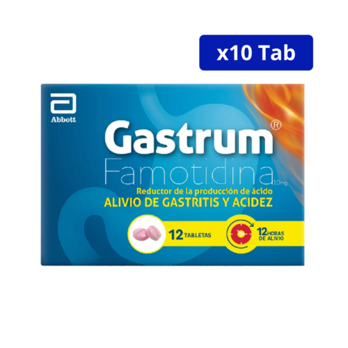 GASTRUM (ABBOTT) 10MG CJA X 12TAB FAMOTIDINA