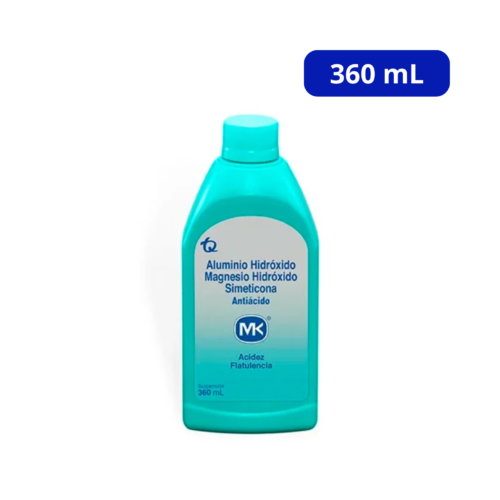 HIDROXIDO DE ALUMINIO (MK) SUSP ORAL FCO X 360ML MAGNESIO SIMETICONA