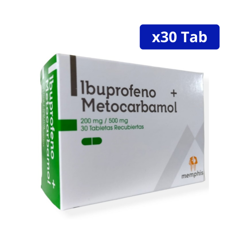IBUPROFENO + METOCARBAMOL (MEMPHIS) CJA X 30 TBS