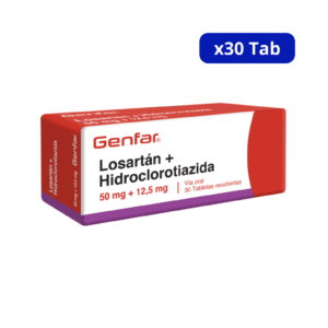 LOSARTAN + HIDROCLOROTIAZIDA (GENFAR) 50MG/12.5MG CJA X 30TAB