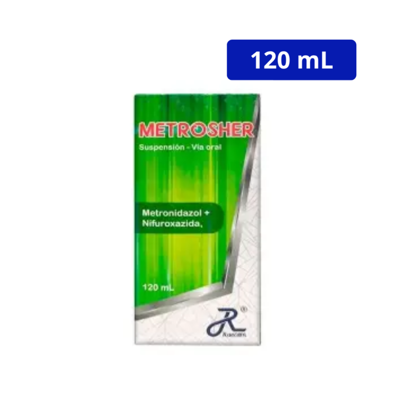 METROSHER (RUECAM) SUSP FCO X 120ML METRONIDAZOL + NIFUROXAZIDA