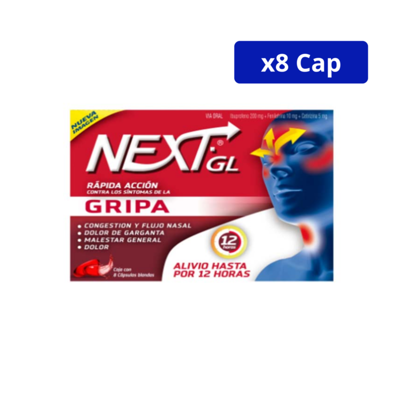 NEXT-GL (GENOMMA) GRIPA CJA X 8 CAP BLANDA