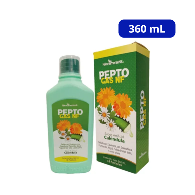 PEPTO GAS NF (NATURALMENTE) CALENDULA FCO X 360ML ALOE VERA CANELA ANIS MANZANILLA