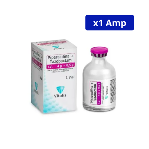 PIPERACILINA + TAZOBACTAM (VITALIS) 4GR/0.5GR FCO X AMP