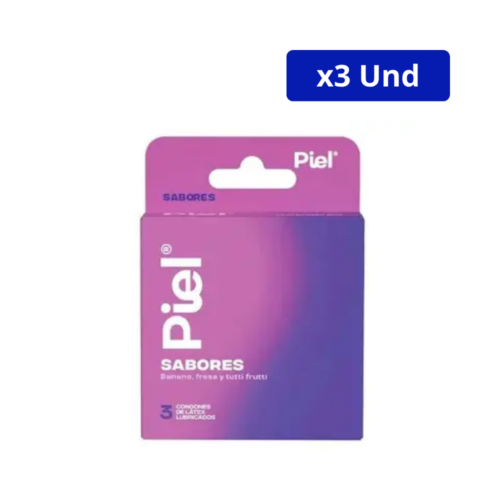 PRESERVATIVOS PIEL (PROFAMILIA) SABORES CJA X 3 UND