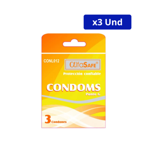 PRESERVATIVOS (ALFA SAFE) PUNTO G CJA X 3UND