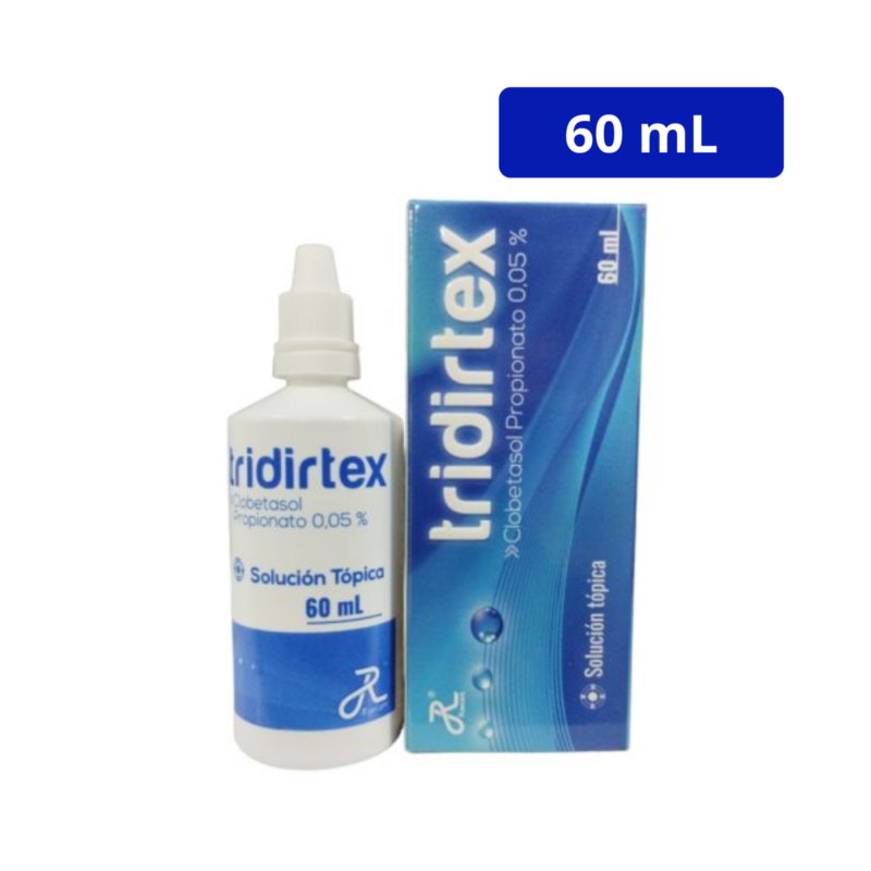TRIDIRTEX (RUECAM) SOLUCION TOPICA 0.05% FCO X60ML CLOBETASOL PROPIONATO
