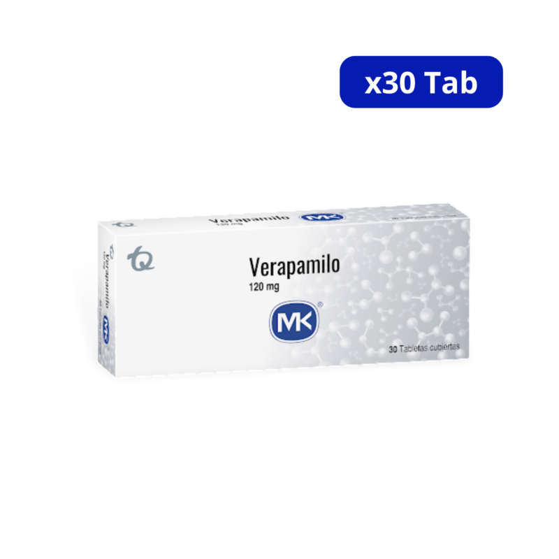 VERAPAMILO (MK) 120MG CJA X 30TAB