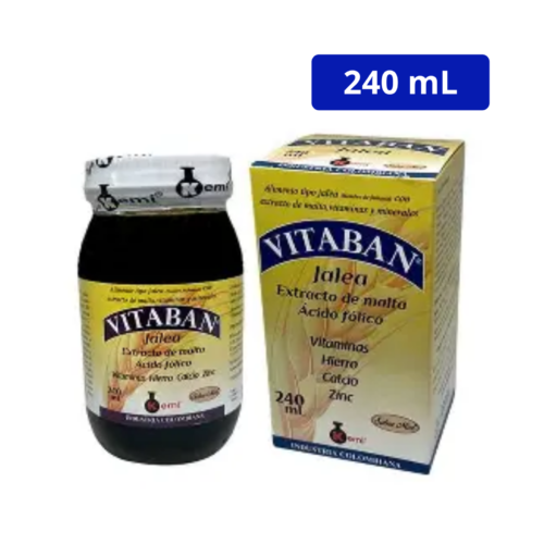 VITABAN (KEMI) MULTIVITAMINICO JALEA FCO X 240ML HIERRO CALCIO ZINC ACIDO FOLICO