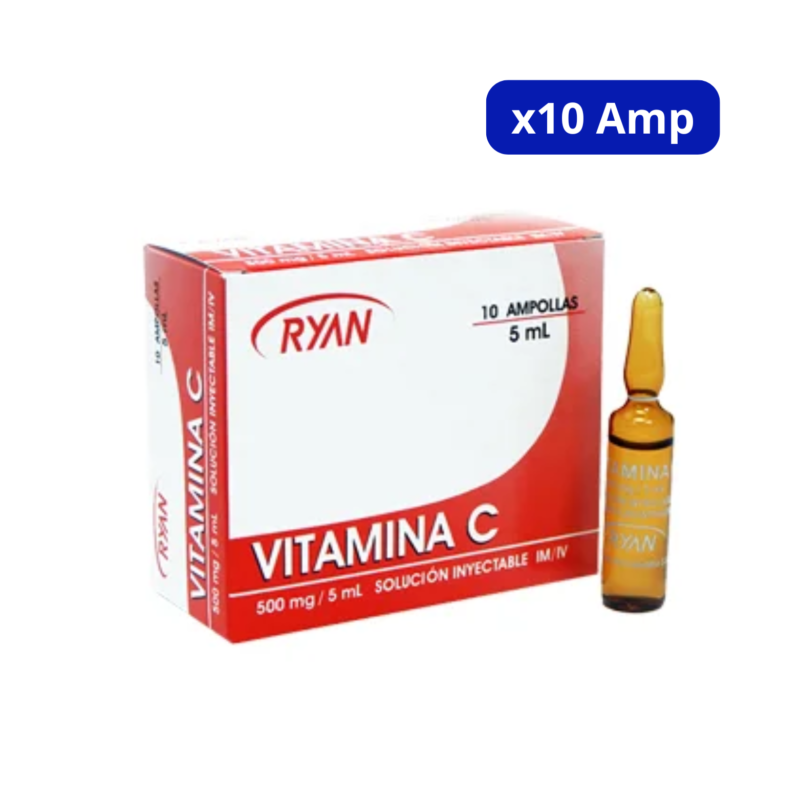 VITAMINA C (PISA) 500MG AMP FCO X 5ML RYAN