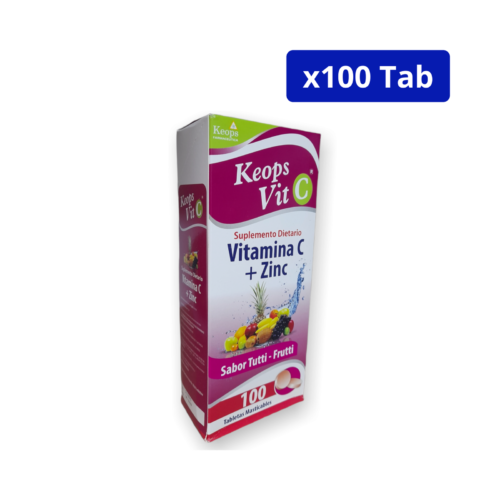 VITAMINA C + ZINC (KEOPS) TUTTI FRUTTI CJA X 100 TBL