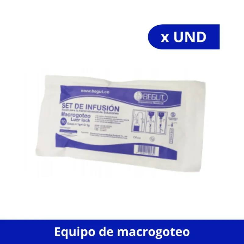 SET DE INFUSIÓN (BEGUT) MACROGOTEO BOLSA X UND
