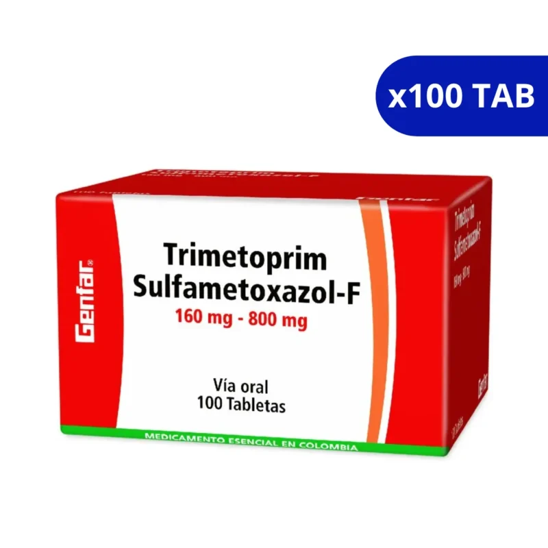 TRIMETOPRIM SULFA F (GENFAR) 160MG/800MG CJA X 100 TBS