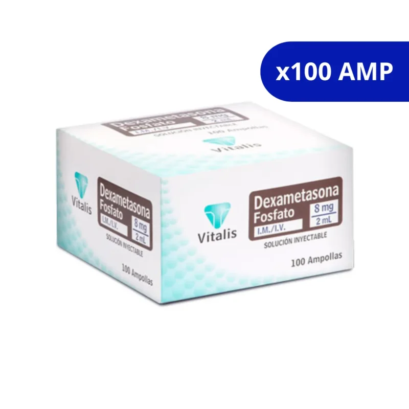 DEXAMETASONA (VITALIS) FOSFATO 8MG/2ML CJA X 100AMP