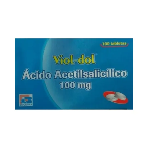 VIOL-DOL (BIOQUIFAR) 100MG CJA X 100TAB ACIDO ACETILSALICILICO
