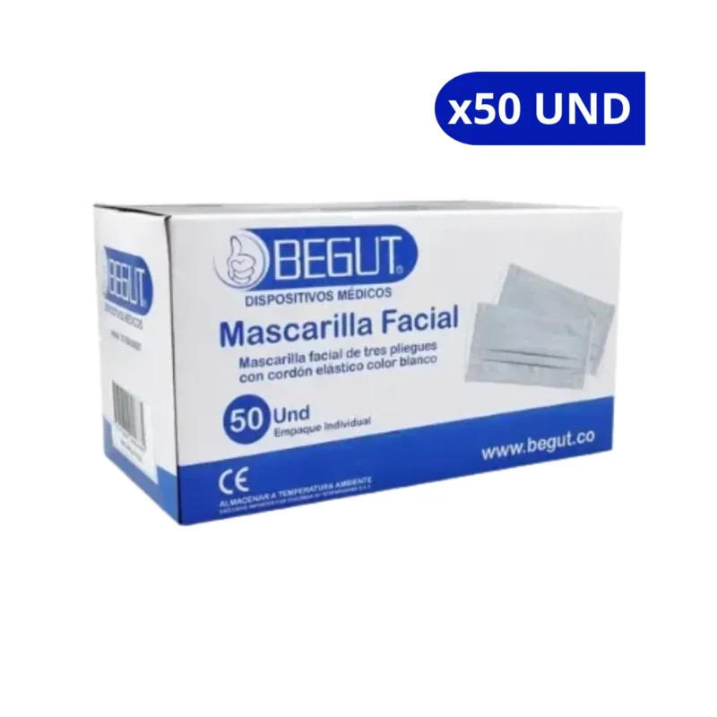 TAPABOCAS (BEGUT) AZUL CJA X 50UND