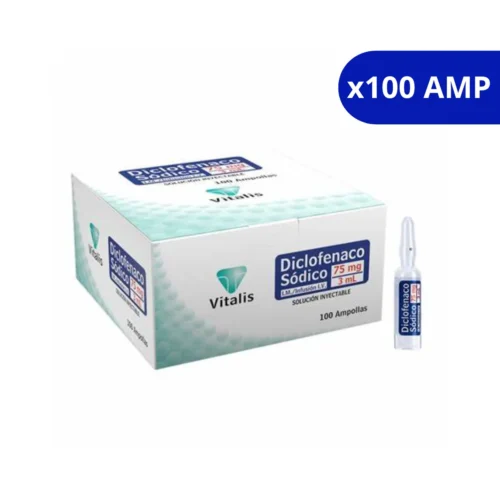 DICLOFENACO (VITALIS) SODICO 75MG/3ML CJA X 100AMP