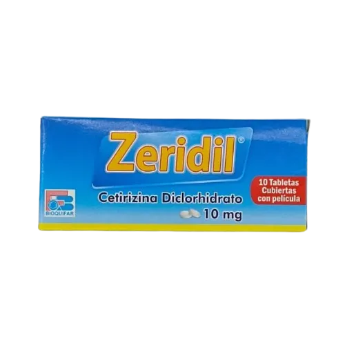 ZERIDIL (BIOQUIFAR) 10MG CJA X 10TAB CETIRIZINA