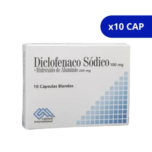 DICLOFENACO + HIDROXIDO ALUMINIO (COLMED) 100MG/200MG CJ X 10CAP