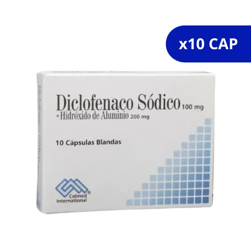 DICLOFENACO + HIDROXIDO ALUMINIO (COLMED) 100MG/200MG CJ X 10CAP
