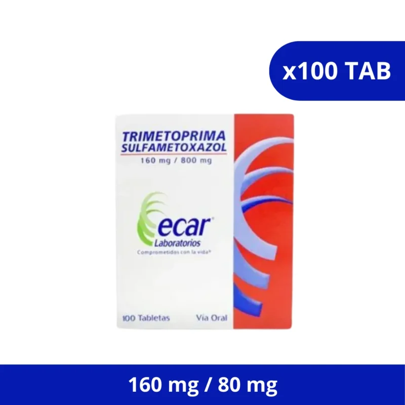 TRIMETOPRIM SULFA (ECAR) 160MG/800MG CJA X 100 TBL