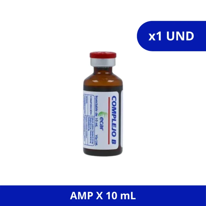COMPLEJO B (ECAR) FCO 10ML POTE X 1 AMP