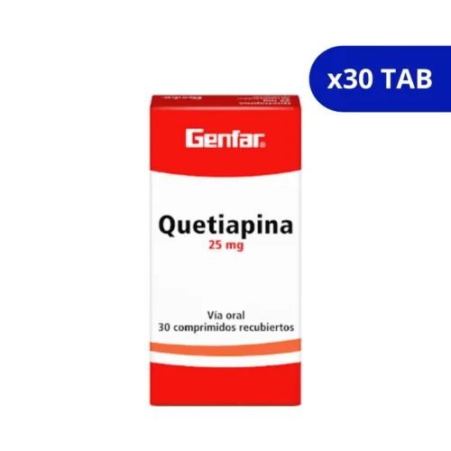 QUETIAPINA (GENFAR) 25MG CJA X 30 TBS