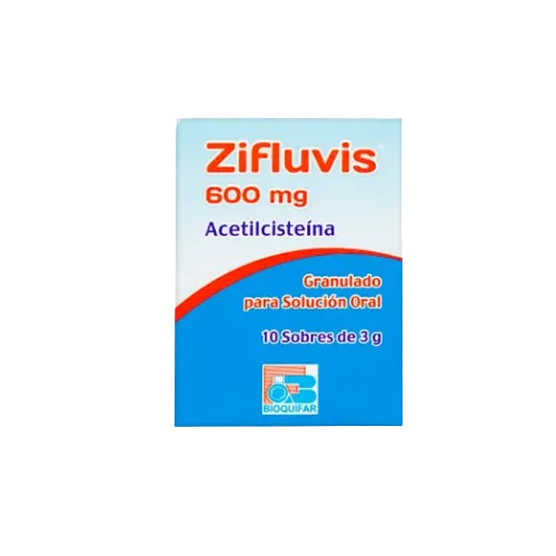 ZIFLUVIS (BIOQUIFAR) 600MG CJA X10 SOBRES 3G ACETILCISTEINA
