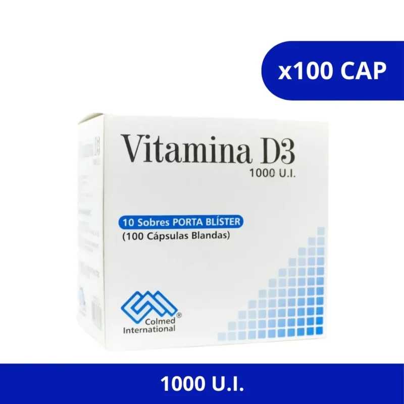 VITAMINA D3 (COLMED) 1000 U.I CJA X 100 CAP