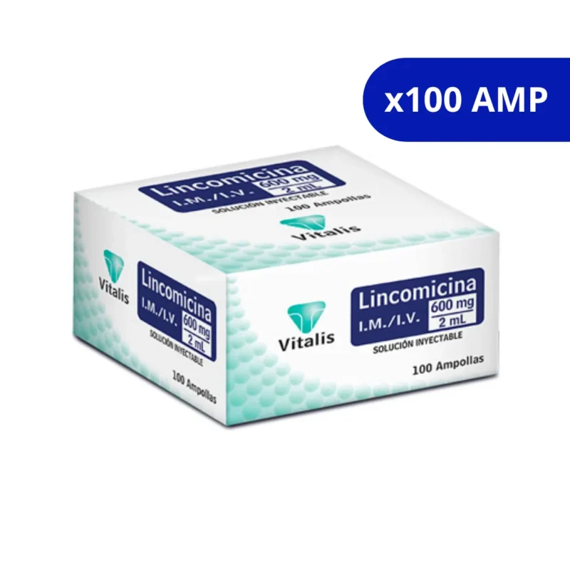 LINCOMICINA (VITALIS) 600MG/2ML CJA X 100AMP