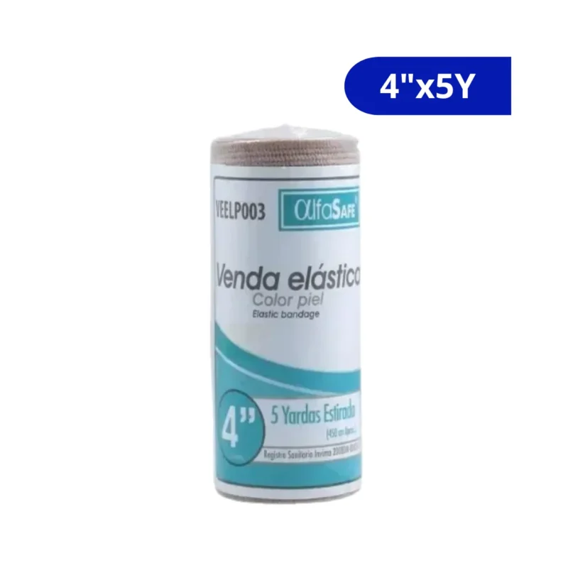 VENDA ELASTICA (ALFA SAFE) COLOR PIEL 4 X 5Y BOLSA X UND